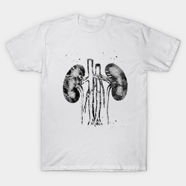 Kidneys anatomy T-Shirt by erzebeth
